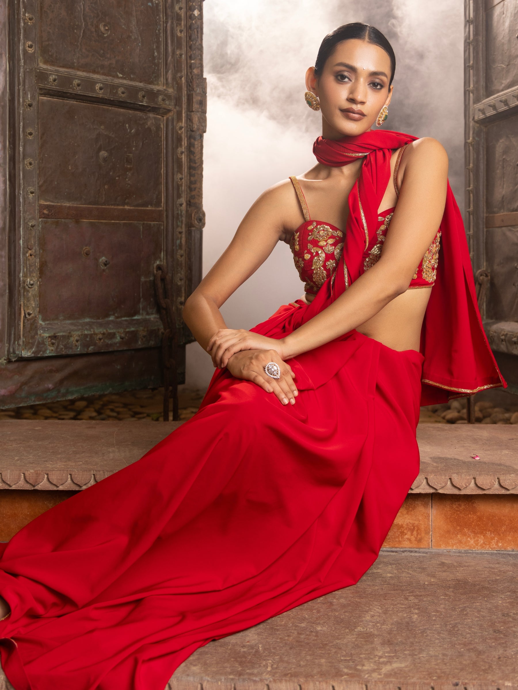 The Scarlet Veil Saree