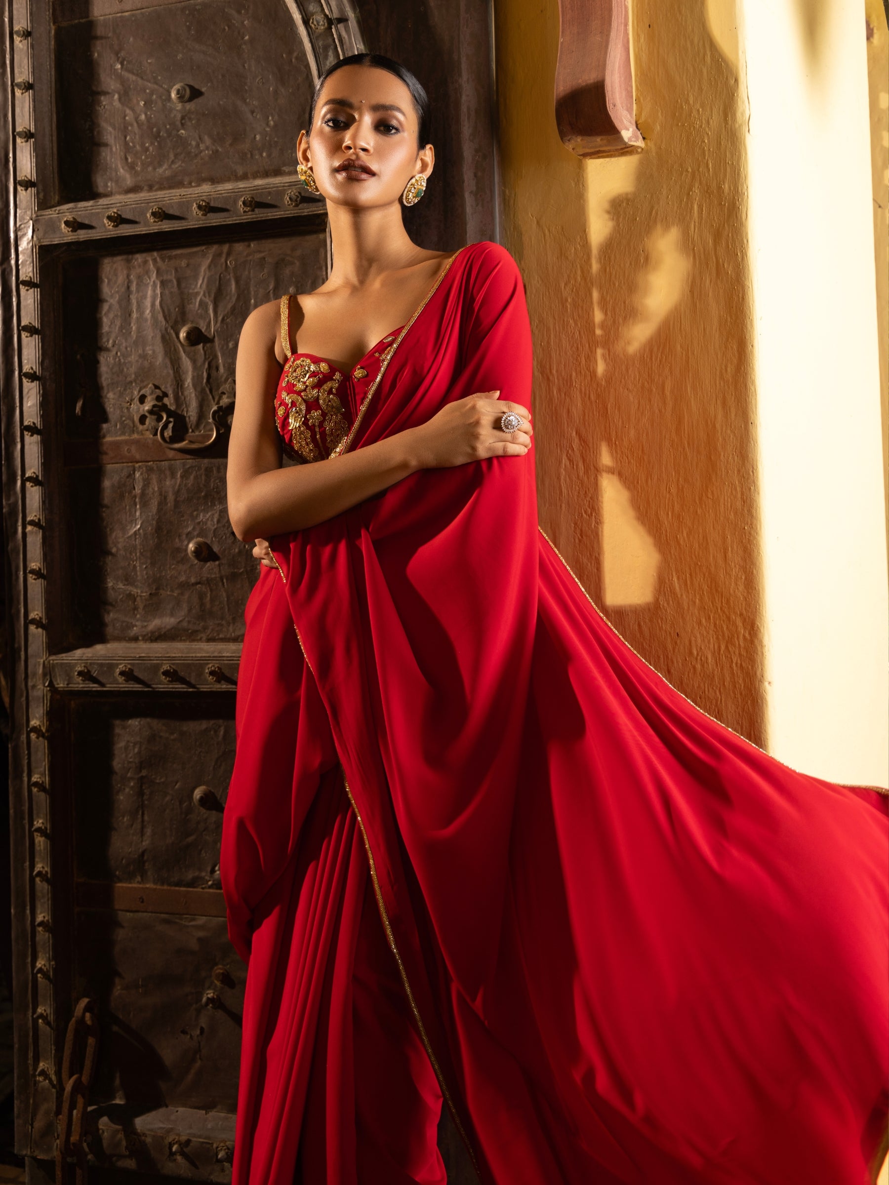 The Scarlet Veil Saree