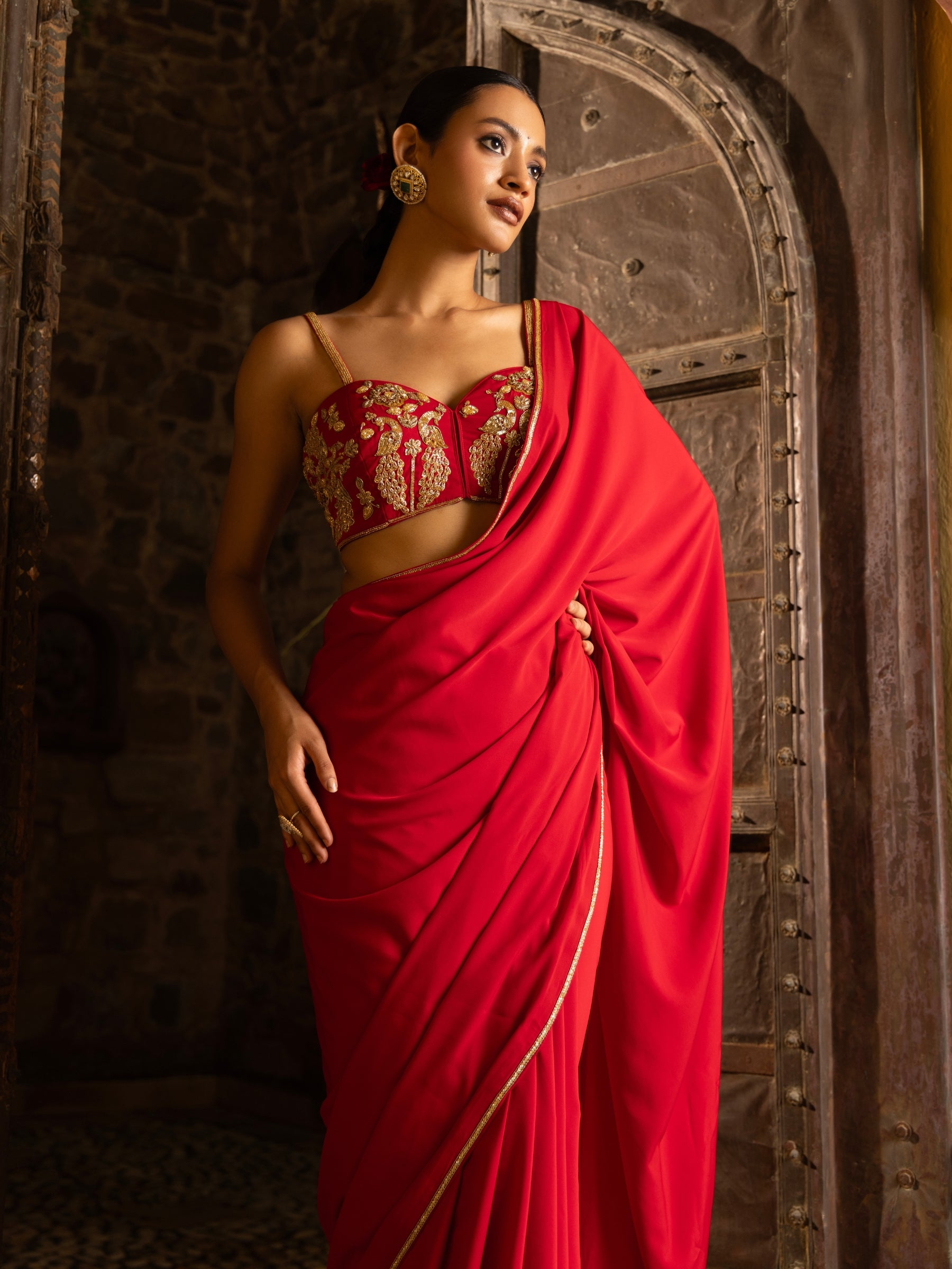 The Scarlet Veil Saree