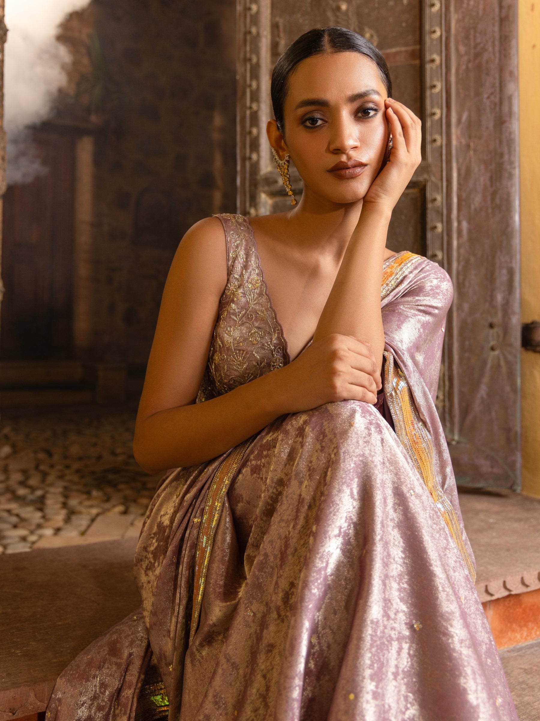 Moondust Blush Saree