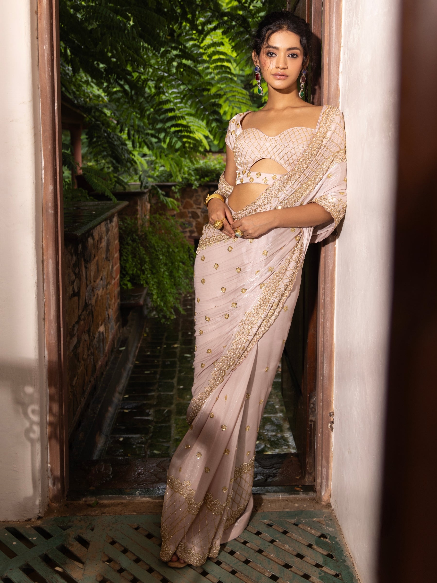 Champagne Bloom Saree