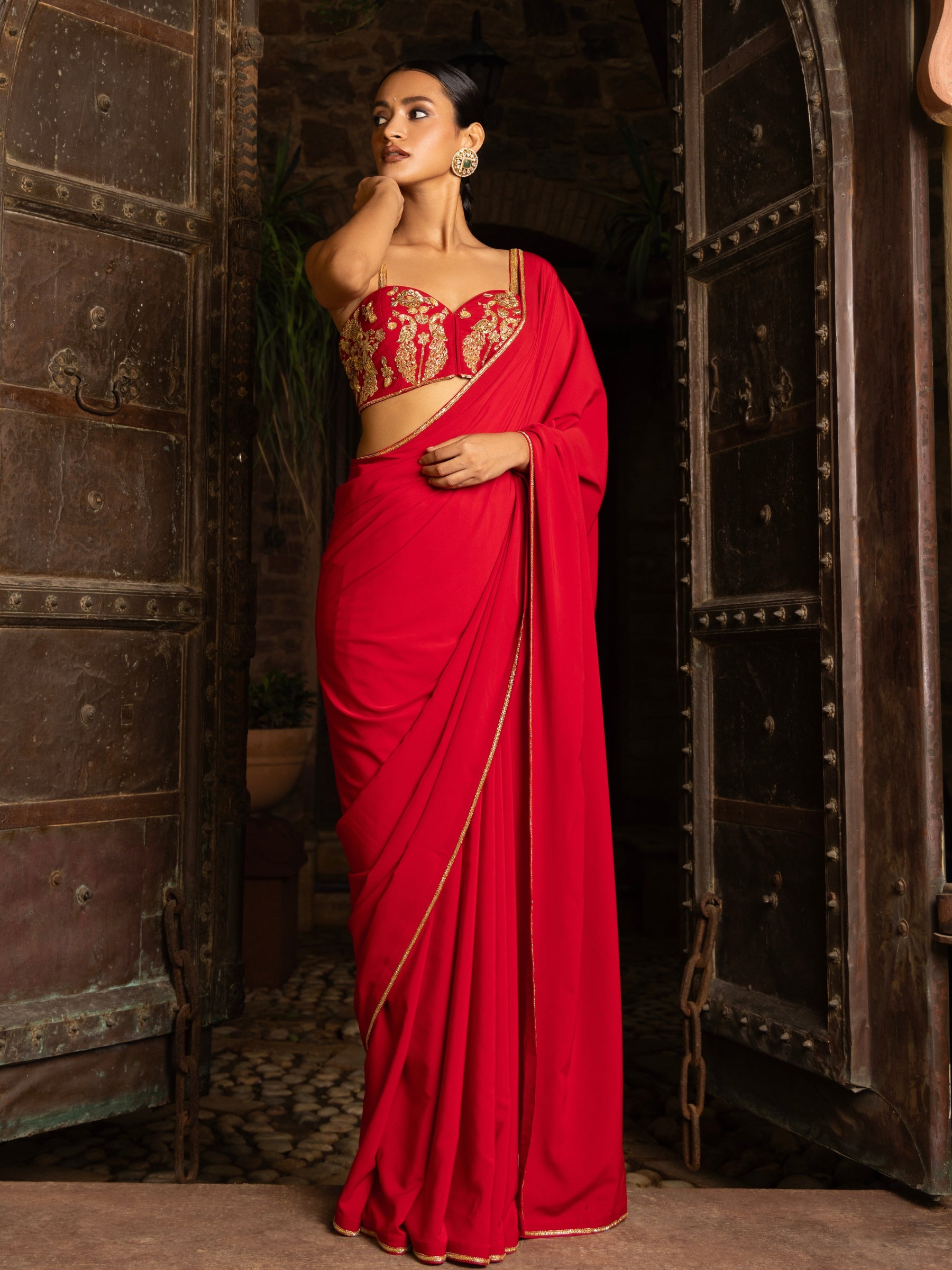 The Scarlet Veil Saree