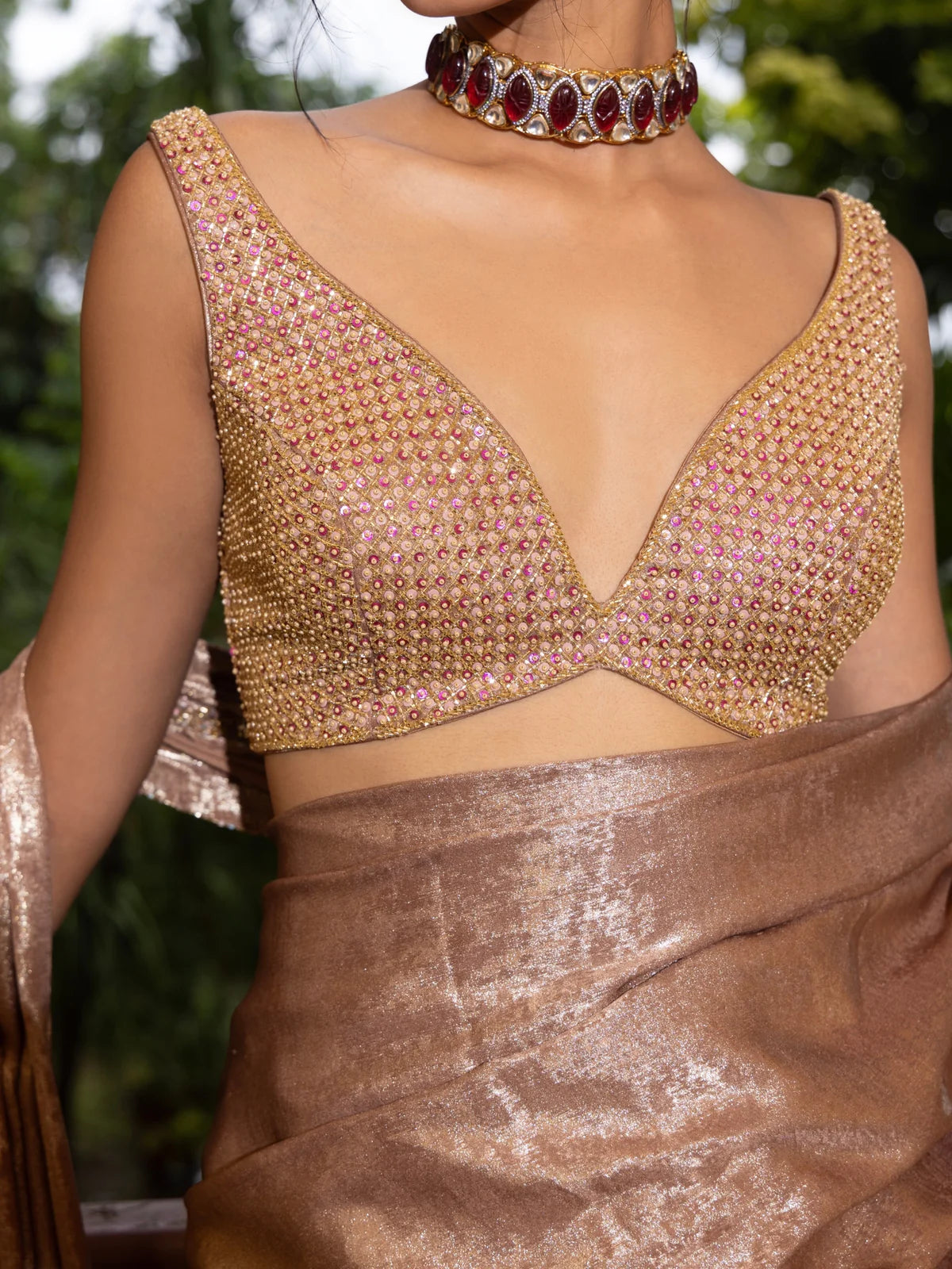 A SYMPHONY IN GOLD BLOUSE