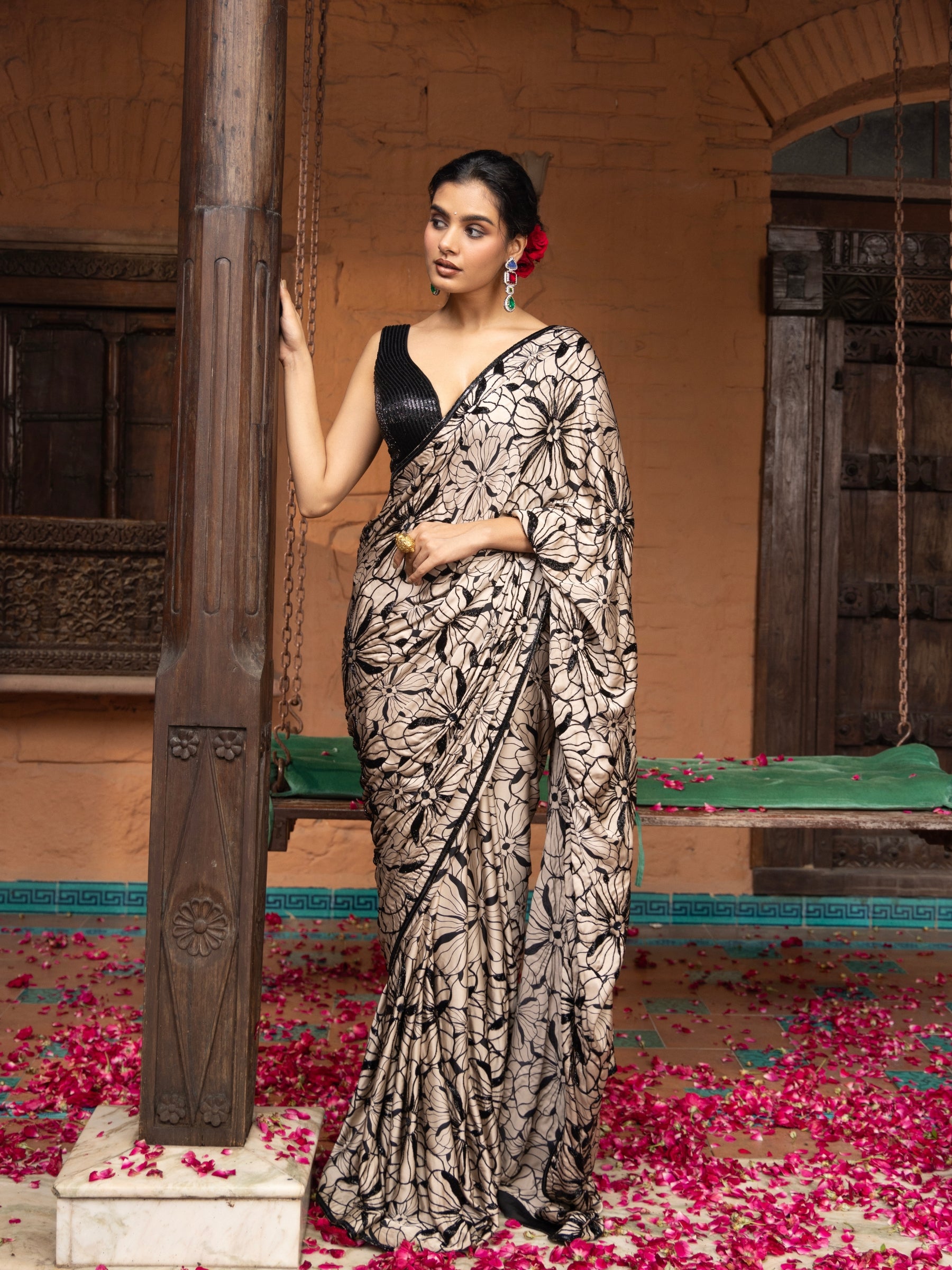 Florence Script Saree