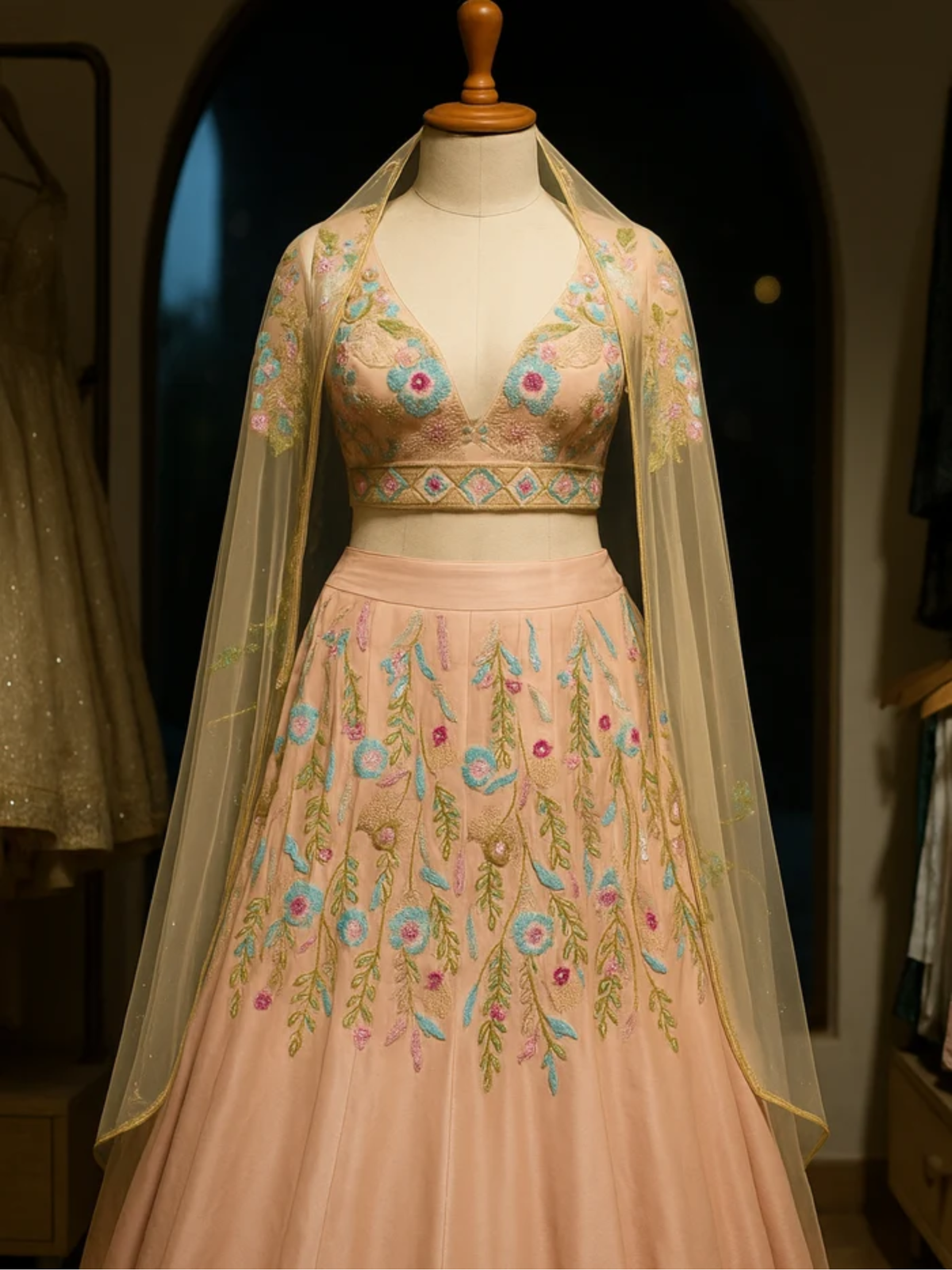 Pink Fleur Lehenga